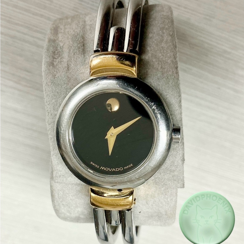 Movado Model No. 97 A1809 A Two Tone Watch W/ Original Box